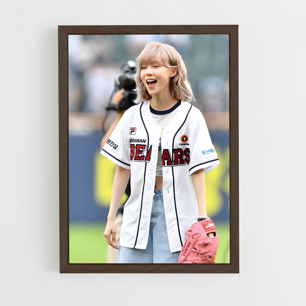 Poster Sourire de Championne – affiche Baseball (vue 5)